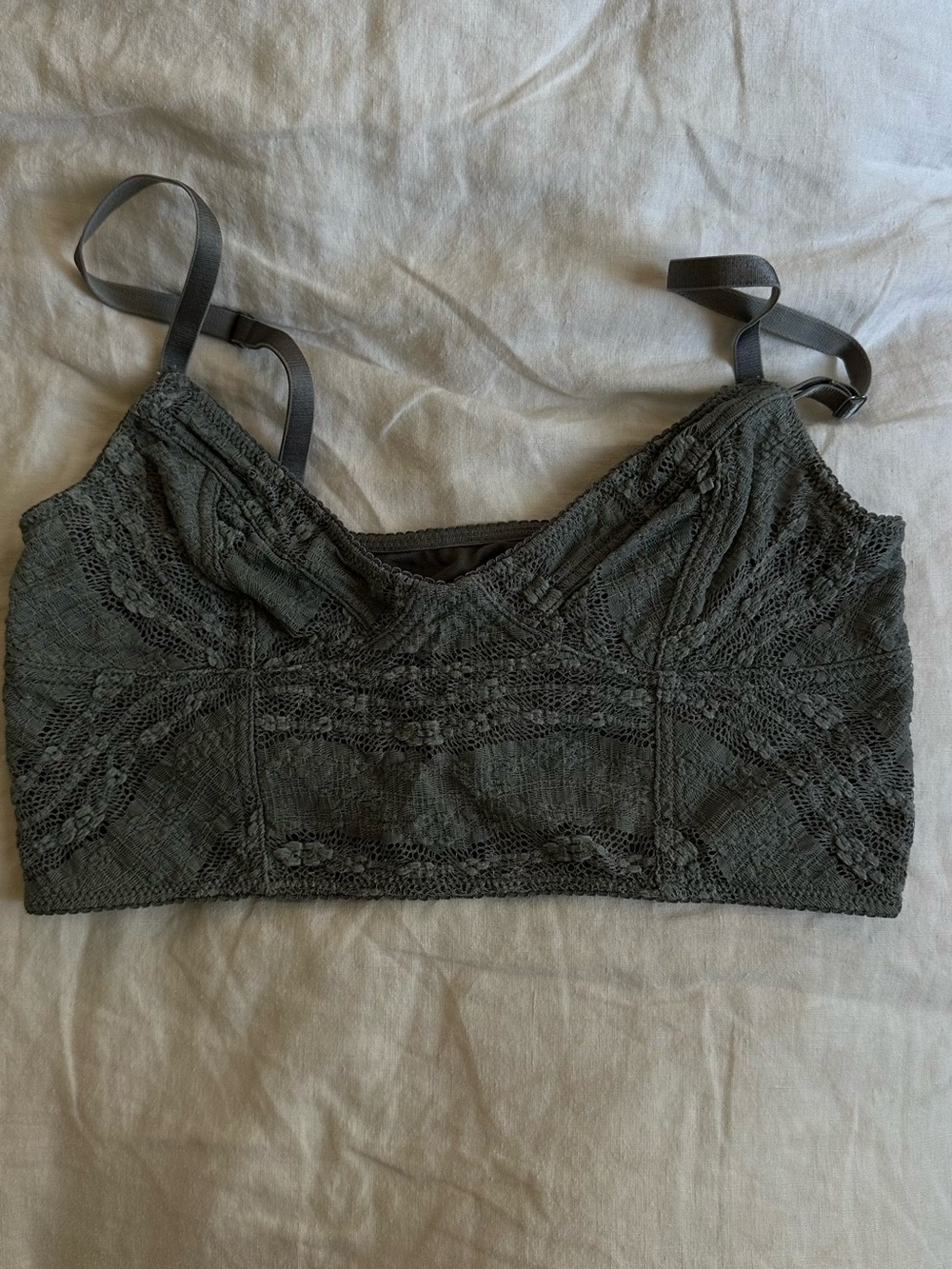 Free People Gray Lace Bralette